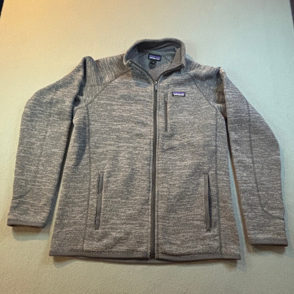Patagonia Better Sweater Full Zip Jacket Mens L Gray Fleece 25527 Conterra Logo